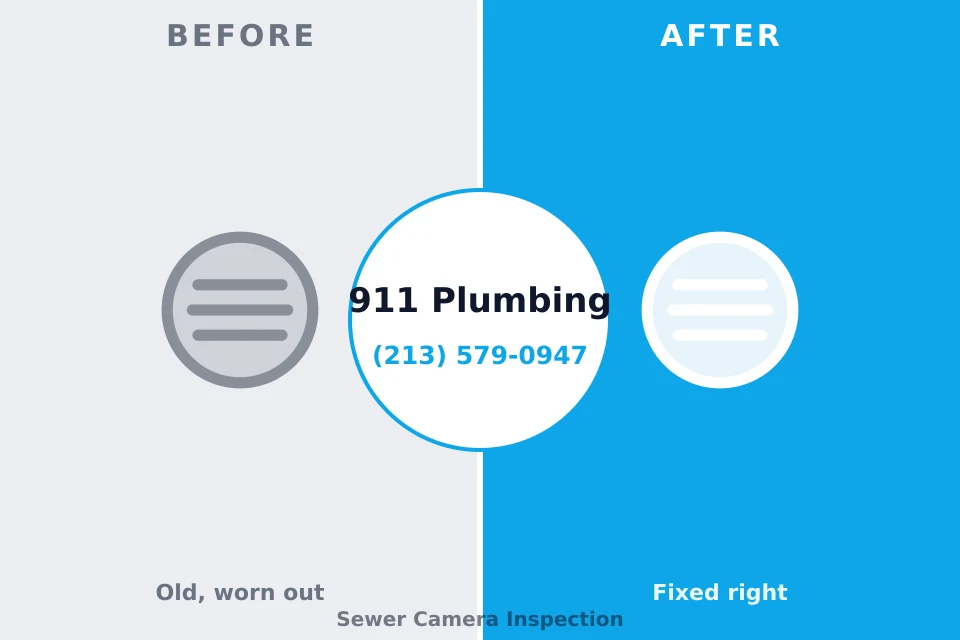 Before and after: plumbing repair Daingerfield, TX